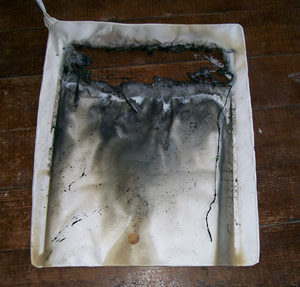 burned heating pad